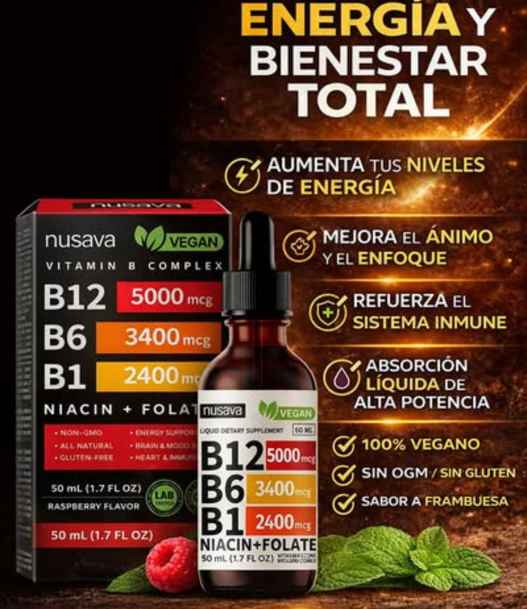 Vitamina B12+ B6 + B1 : Apoya al Sistema Nervioso y Claridad Mental ✨