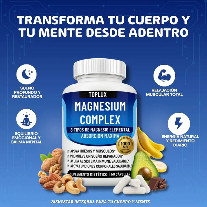 Magnesio Complex: Apoya la salud celular y el bienestar diario causado por el estrés ✨