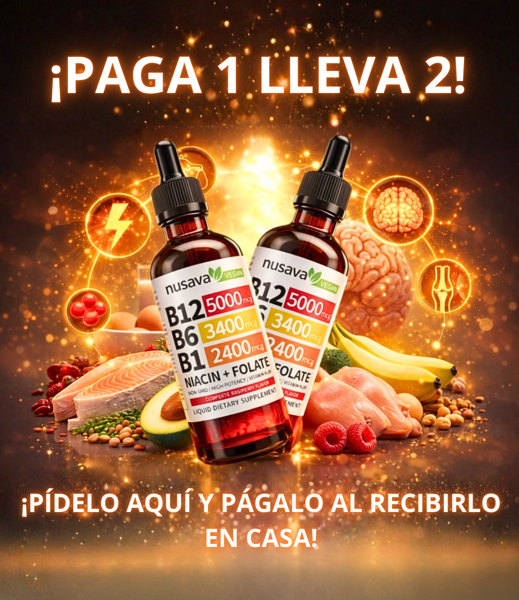 Vitamina B12+ B6 + B1 : Apoya al Sistema Nervioso y Claridad Mental ✨