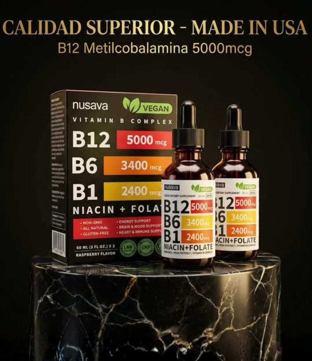 Vitamina B12+ B6 + B1 : Apoya al Sistema Nervioso y Claridad Mental ✨