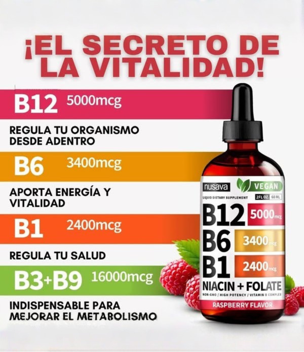 Vitamina B12+ B6 + B1 : Apoya al Sistema Nervioso y Claridad Mental ✨